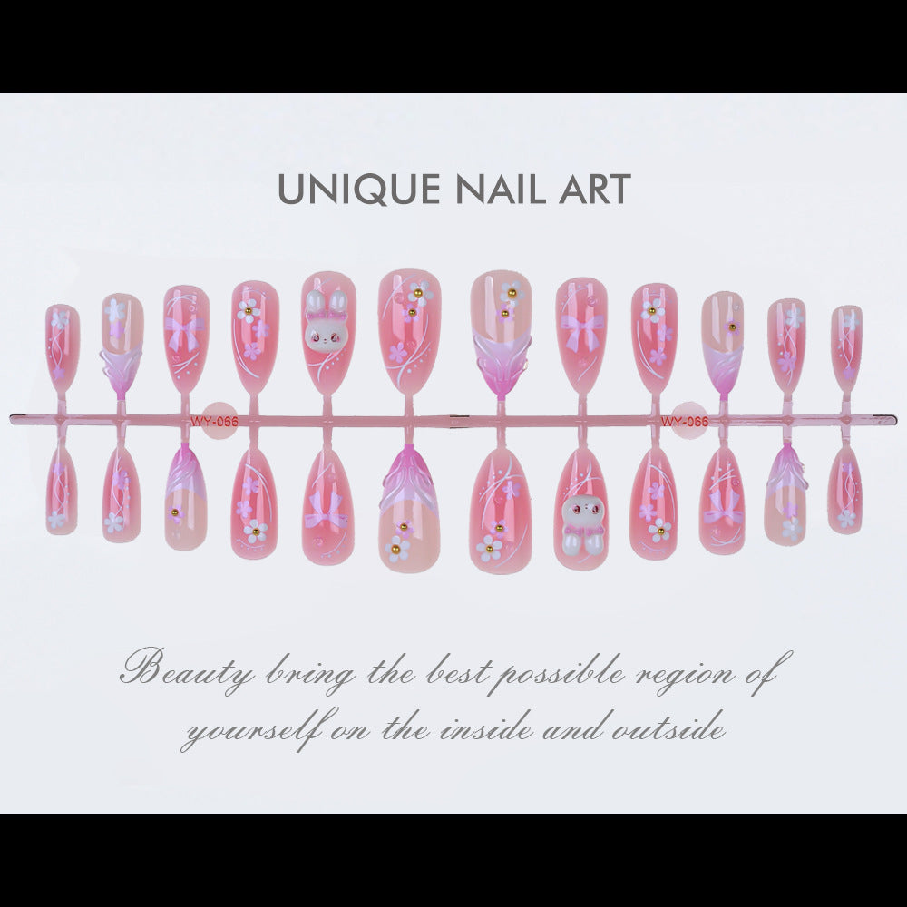 Artistic Playful Bunny Press-On Nail Set Stornfield