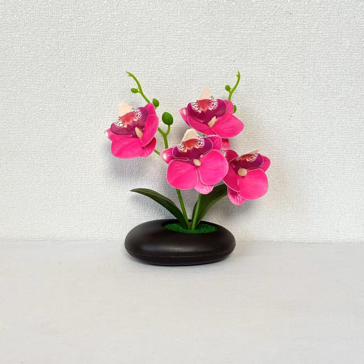 Elegant Faux Orchid Flower Arrangement for Indoor Decor