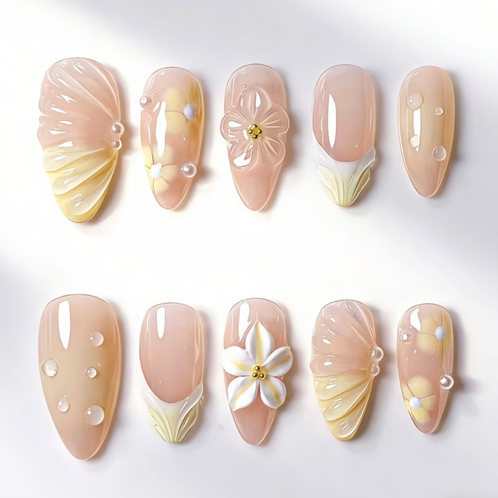 Artistic Floral Design Press-On Nails 1790746207