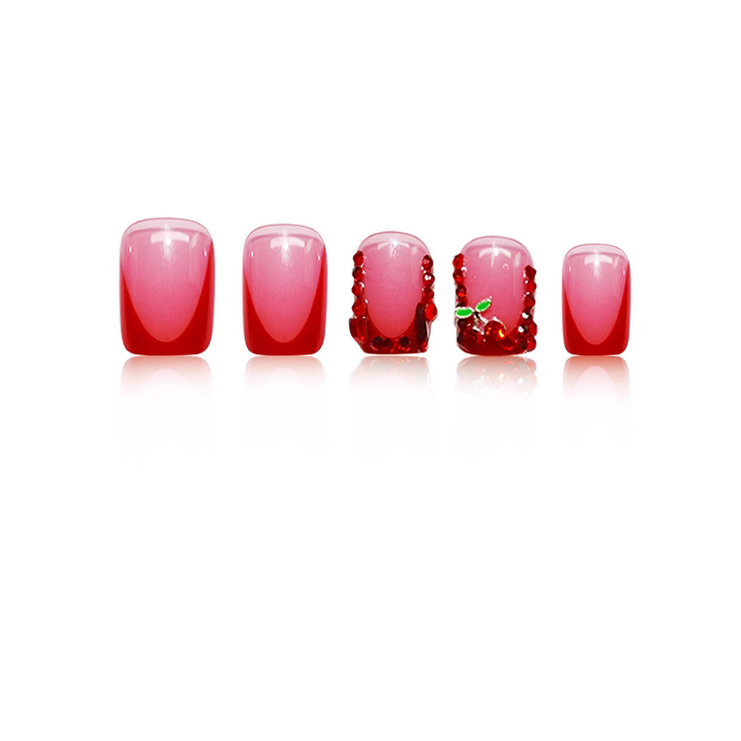 Artistic Rhinestone-Embellished Nail Enhancements Stornfield