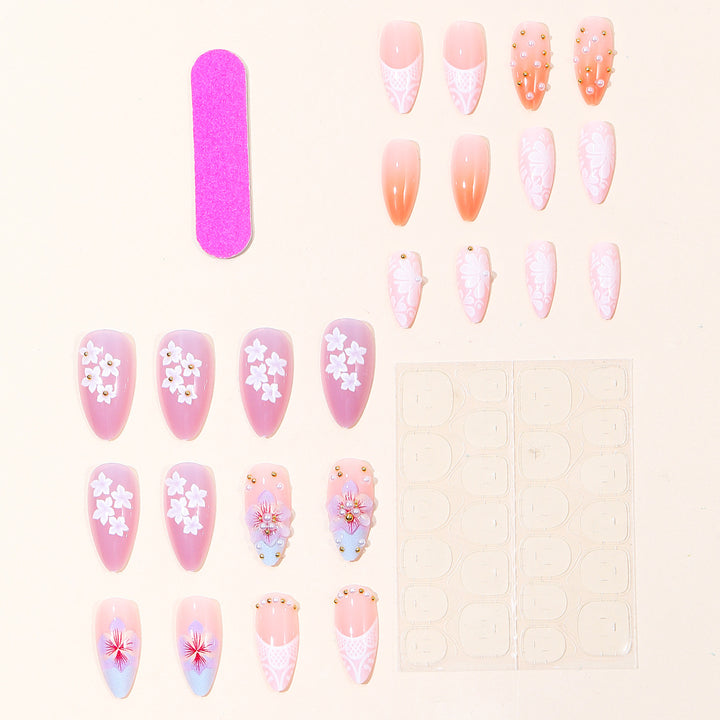 Floral Embellished Nail Art Extensions Stornfield