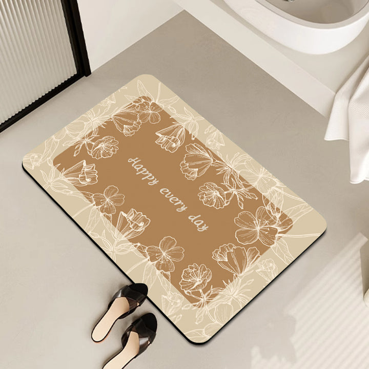 Floral Art Bathroom Mat Stornfield