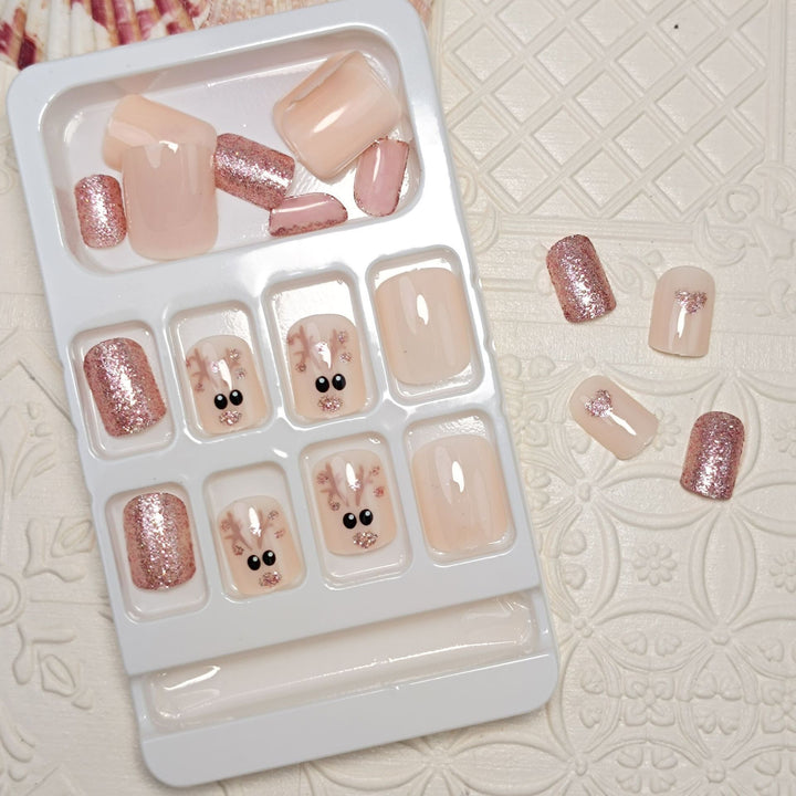Artistic Glitter Press-On Nail Set Stornfield