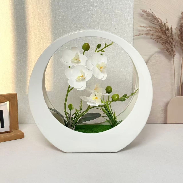 Artificial Orchid Flower Arrangement for Indoor Decor
