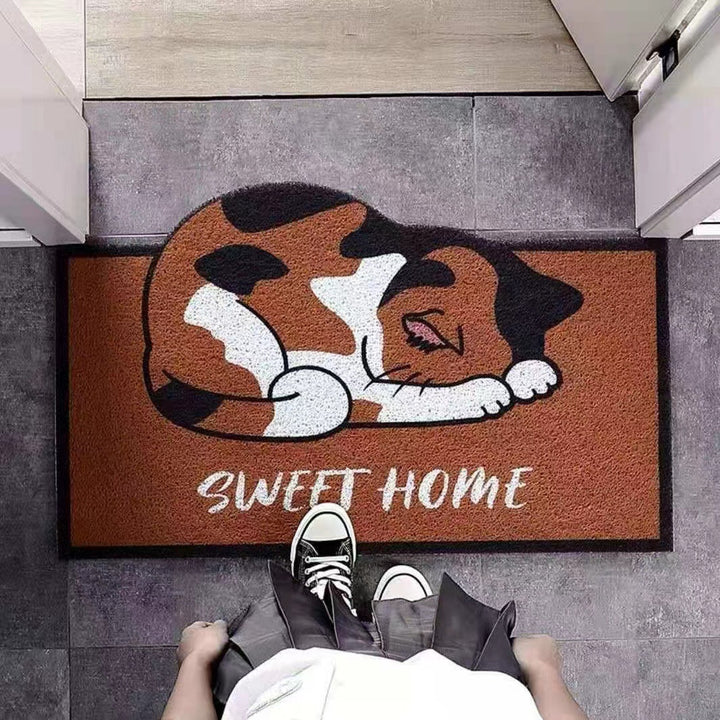 Cat-Themed Decorative Floor Mat for Home