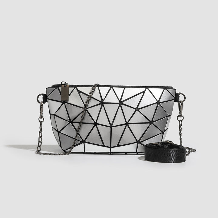 Geometric Patterned Crossbody Clutch Bag