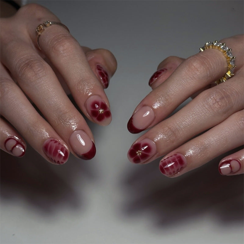 Elegant artificial nail design with floral pattern Stornfield