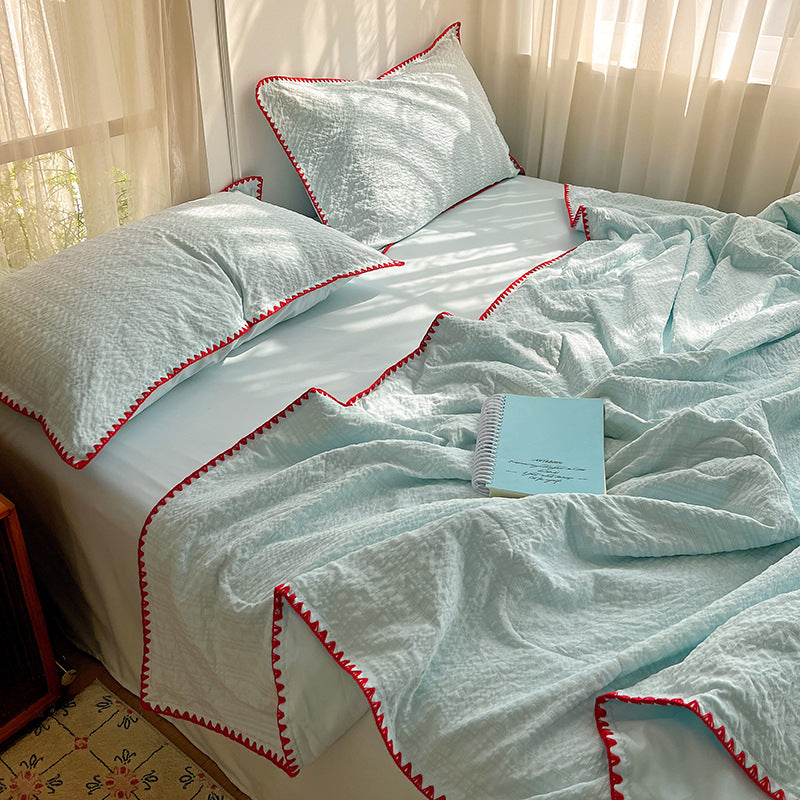 Textured Honeycomb Pattern Duvet Cover Set