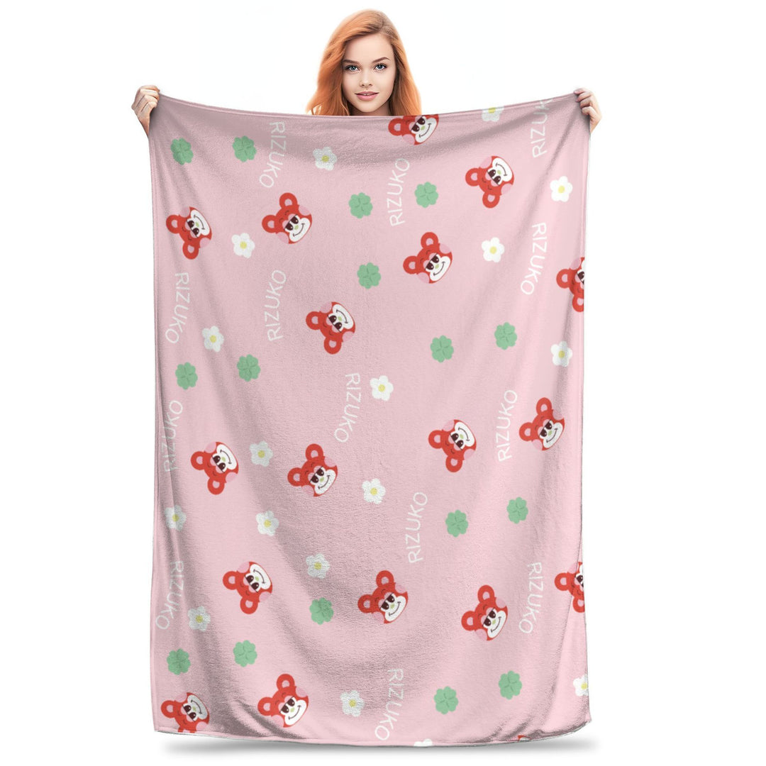 Cozy Plush Dog-Themed Throw Blanket