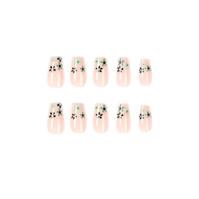 Artful Nail Extensions with Floral Design Stornfield