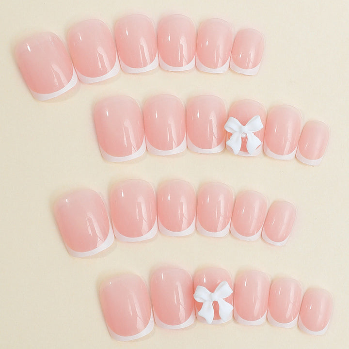 Artistic Long Press-On Nail Set with Abstract Design