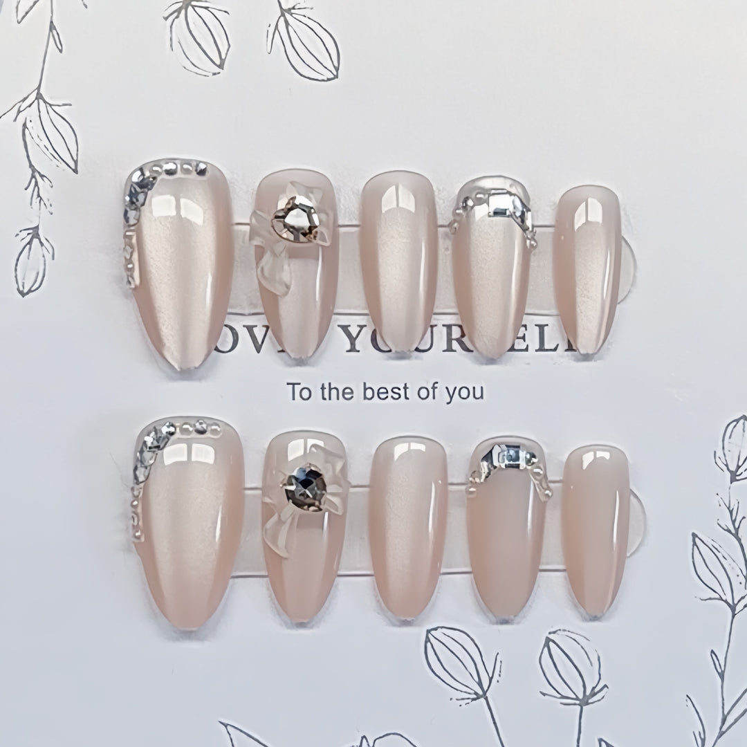 Elegant Press-On Nail Art Set Stornfield