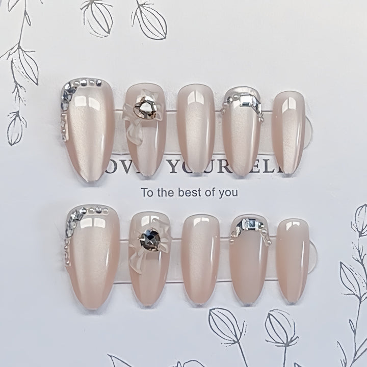 Elegant Press-On Nail Art Set Stornfield