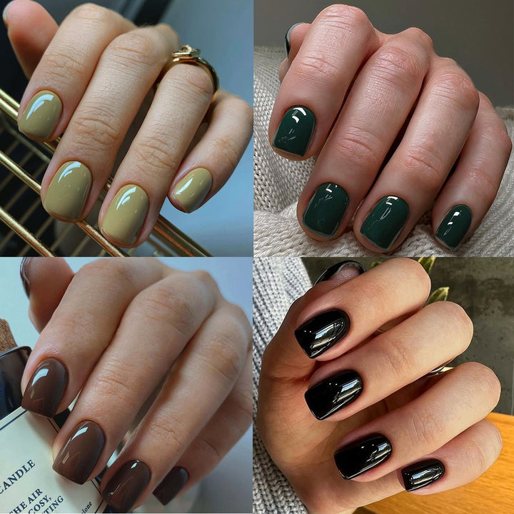 Artificial nail set with elegant shine and natural finish Stornfield