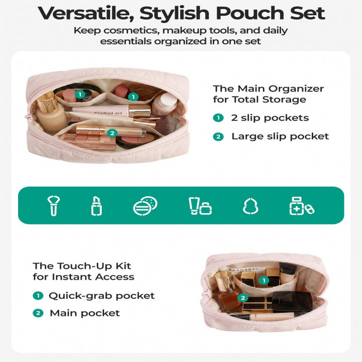 Cosmetic Organizer Set with Insulated Inner Padding Stornfield