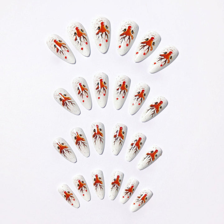Artifical nails with Festive Reindeer Motif Stornfield