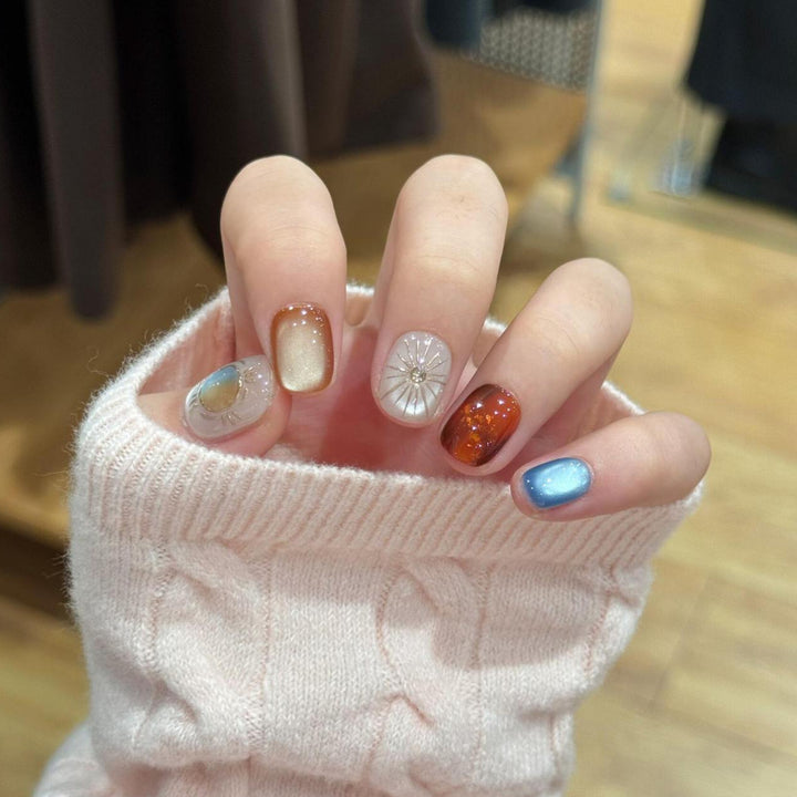 Artificial Artificial Nails with Sparkling Effects Stornfield