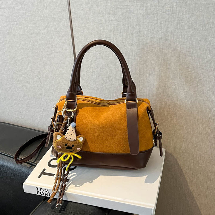 Handcrafted Suede Satchel Bag
