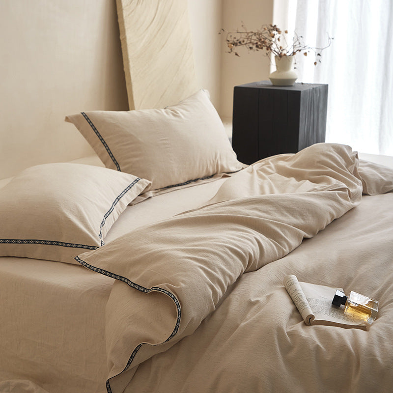 Luxury Stonewashed Linen Duvet Cover and Pillowcase Set