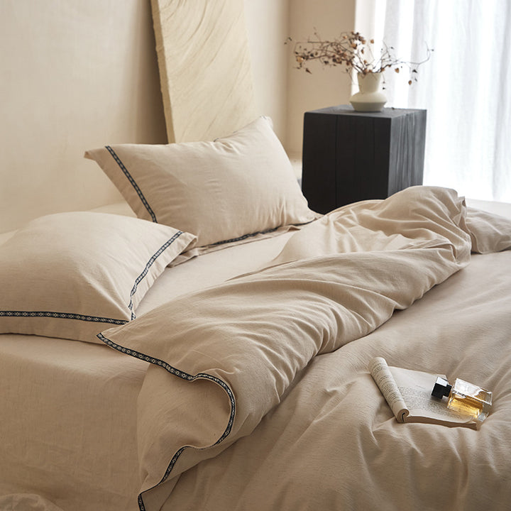 Luxury Stonewashed Linen Duvet Cover and Pillowcase Set