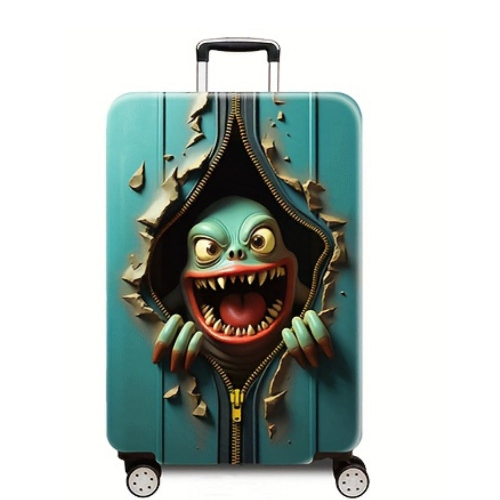 Women's Hard Shell Suitcase with Creative Monster Design Stornfield