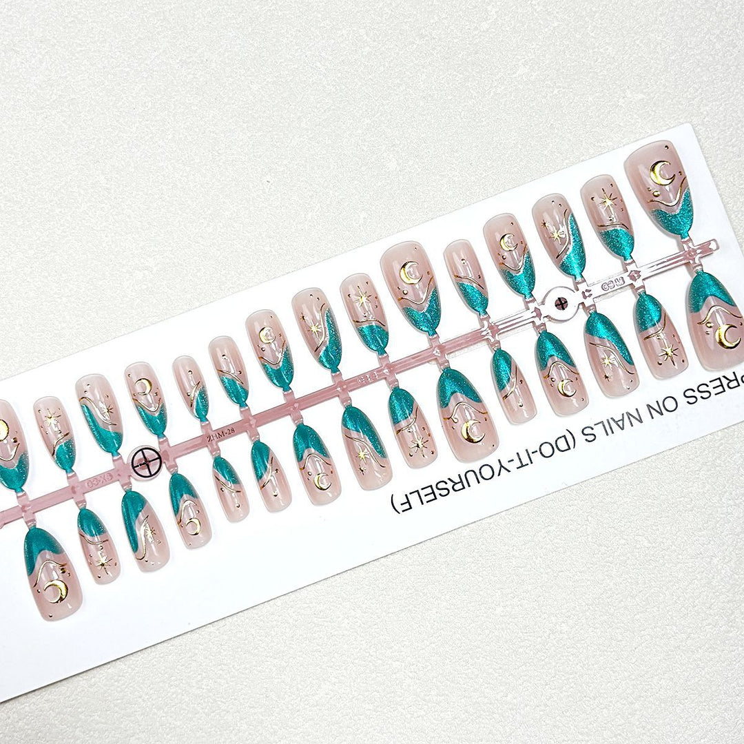 Premium Artistic Press-On Nail Set Stornfield