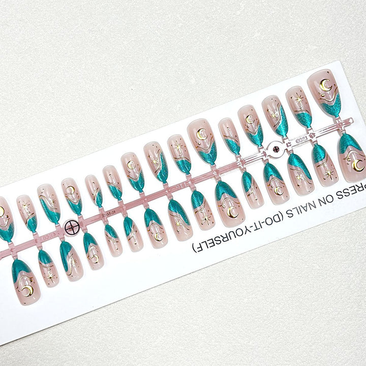 Premium Artistic Press-On Nail Set Stornfield