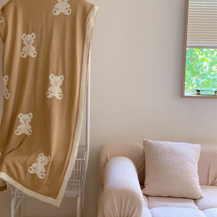 Unisex plush blanket with cute bear designs Stornfield