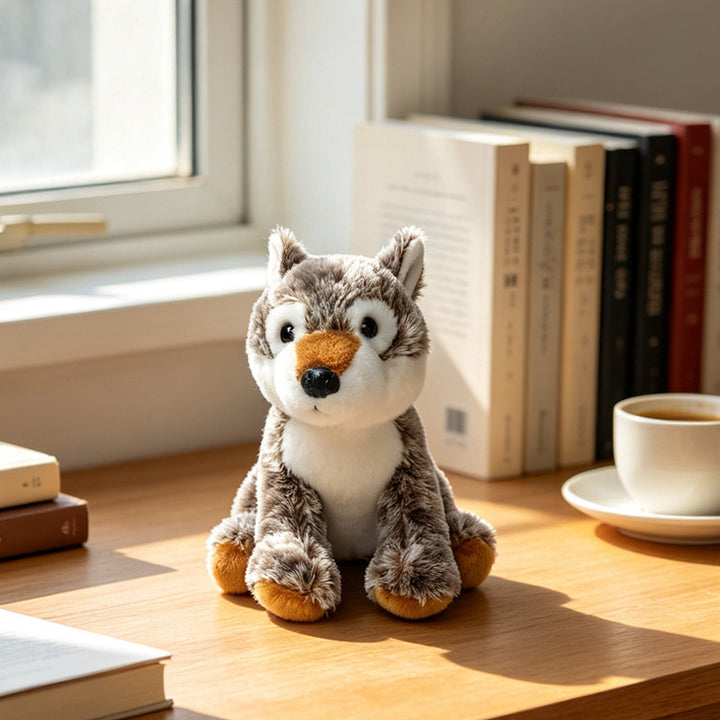 Plush Fennec Fox Sitting Soft Toy with Oversized Ears and Embroidered Features Stornfield