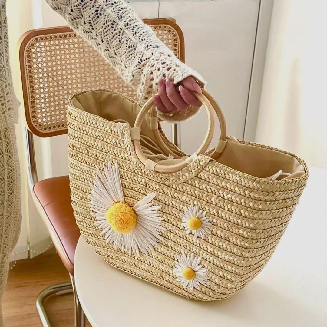 Stylish tote bag with floral accents Stornfield