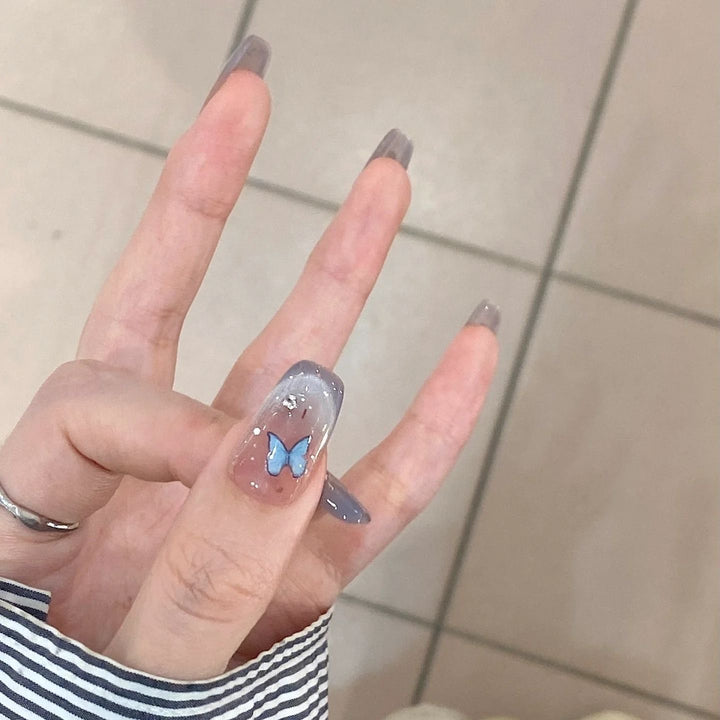 Artistic Butterfly Design Press-On Nails