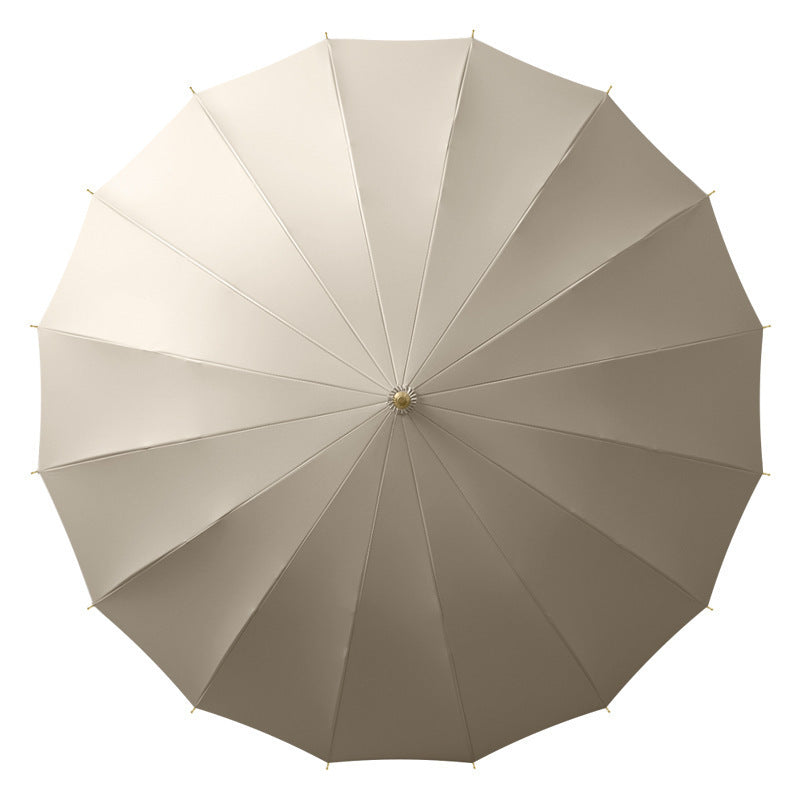 Ladies elegant umbrella with handle made of natural materials Stornfield