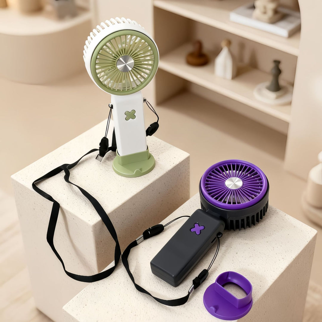 Ladies Portable Hand Fan with USB Connection and Flexible Carrying System Stornfield