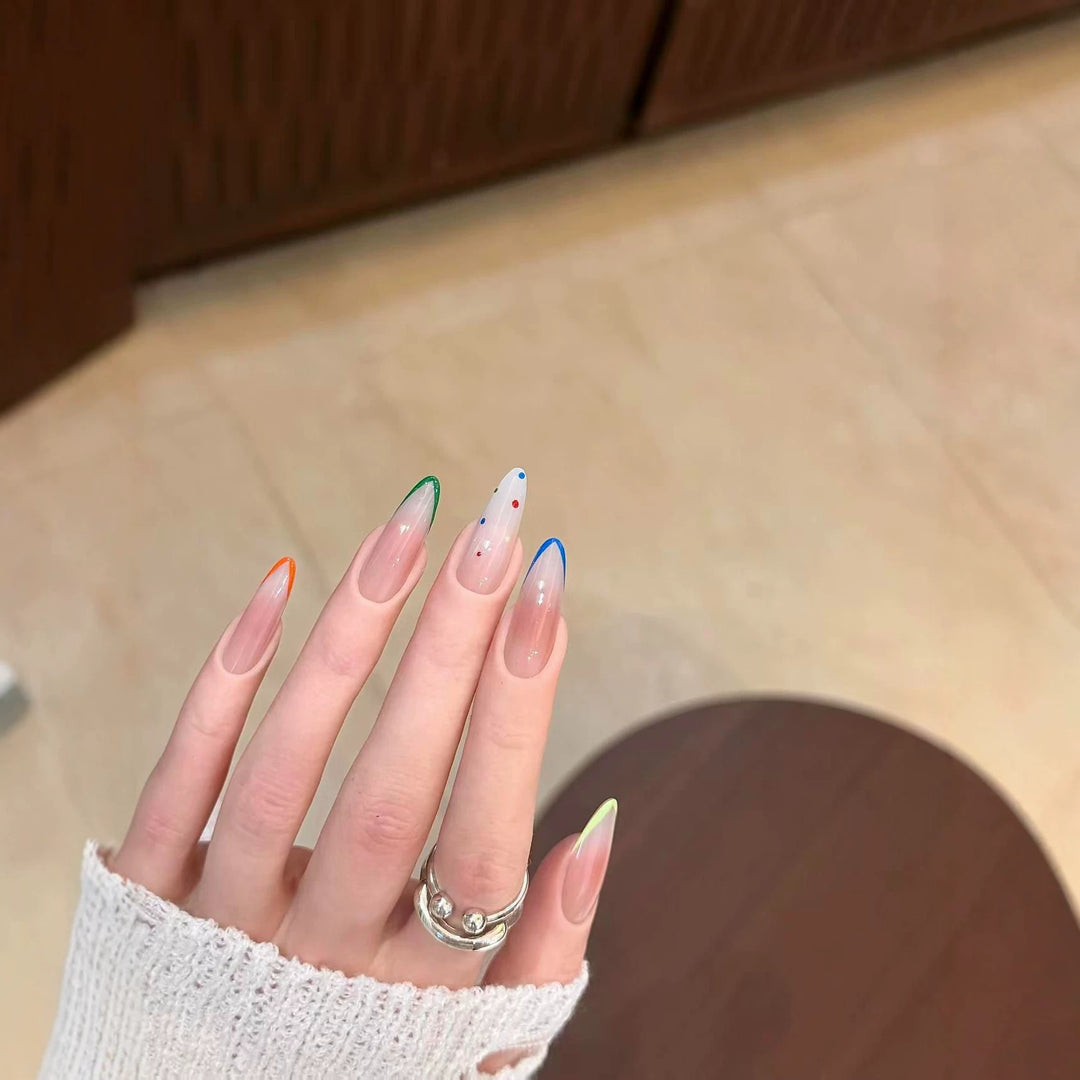 Artistic Multicolor Stiletto Press-On Nail Set