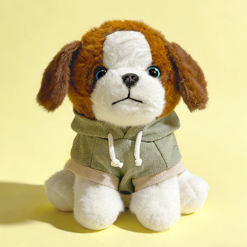 Plush Sitting Puppy in Hooded Sweatshirt Collectible Soft Toy Stornfield