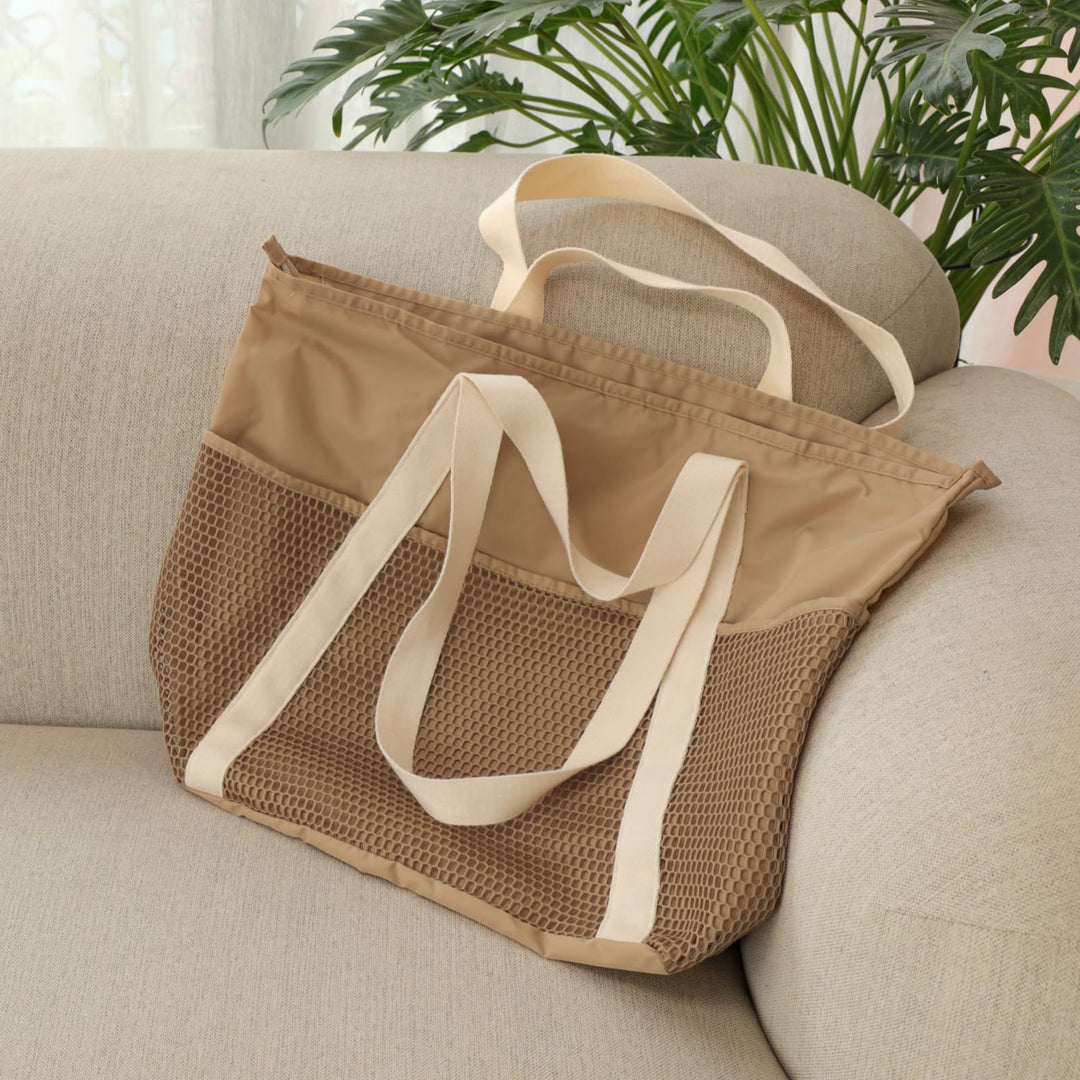 Multifunctional shopping bag with mesh fabric Stornfield