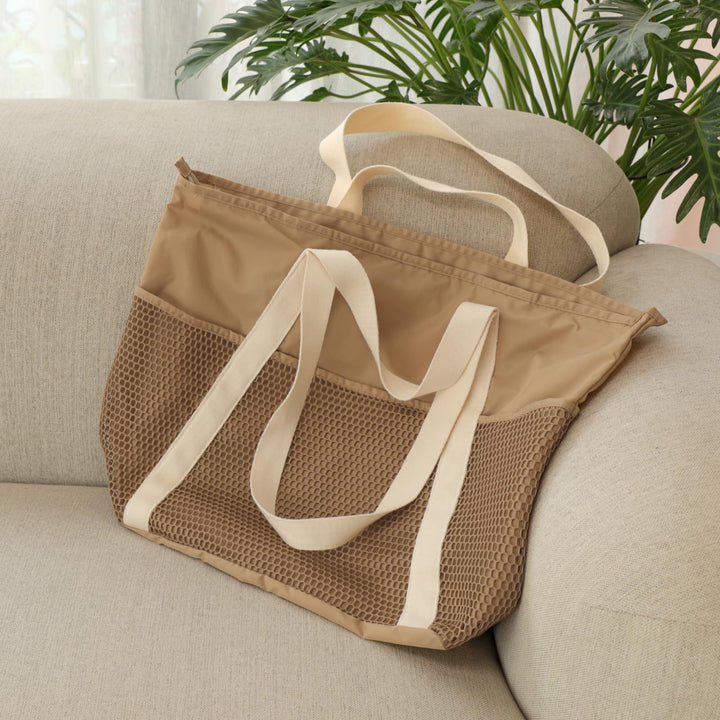 Multifunctional shopping bag with mesh fabric Stornfield