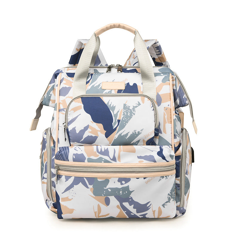 Multi-Functional Patterned Diaper Backpack Stornfield