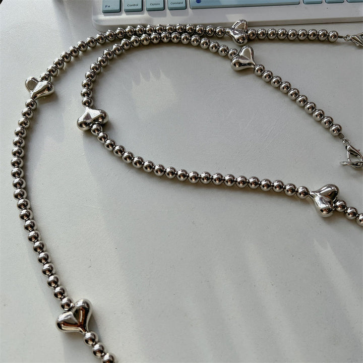 Stylish Heart-Accent Beaded Eyewear Chain Stornfield