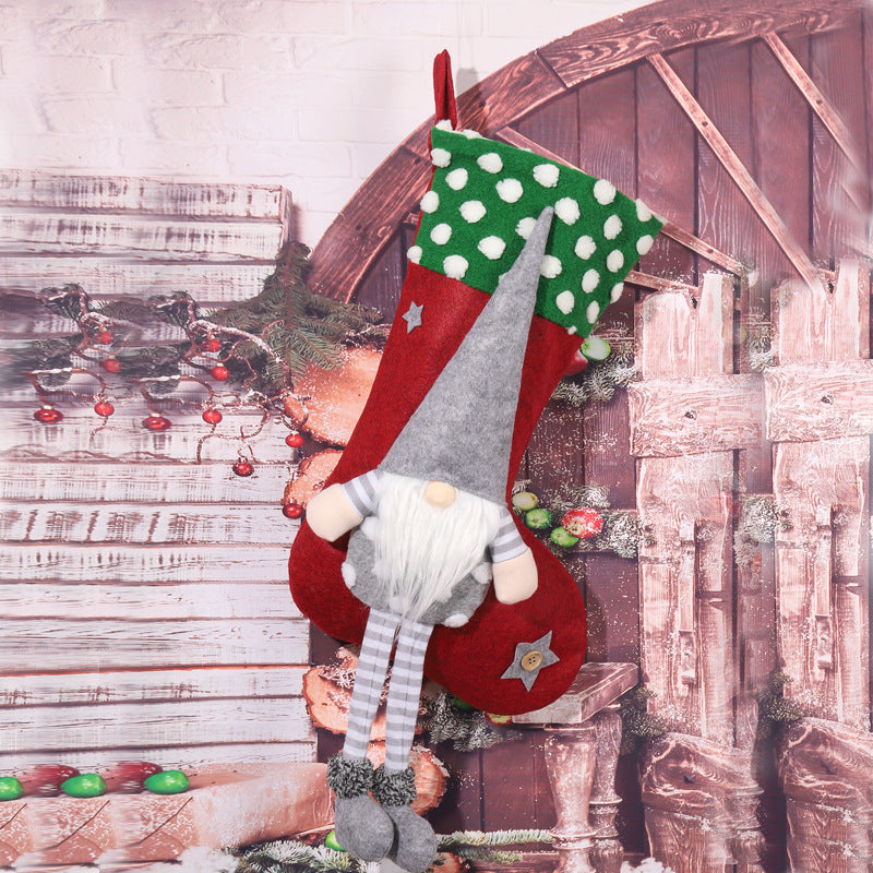 Playful Christmas stocking with gnome motif Stornfield