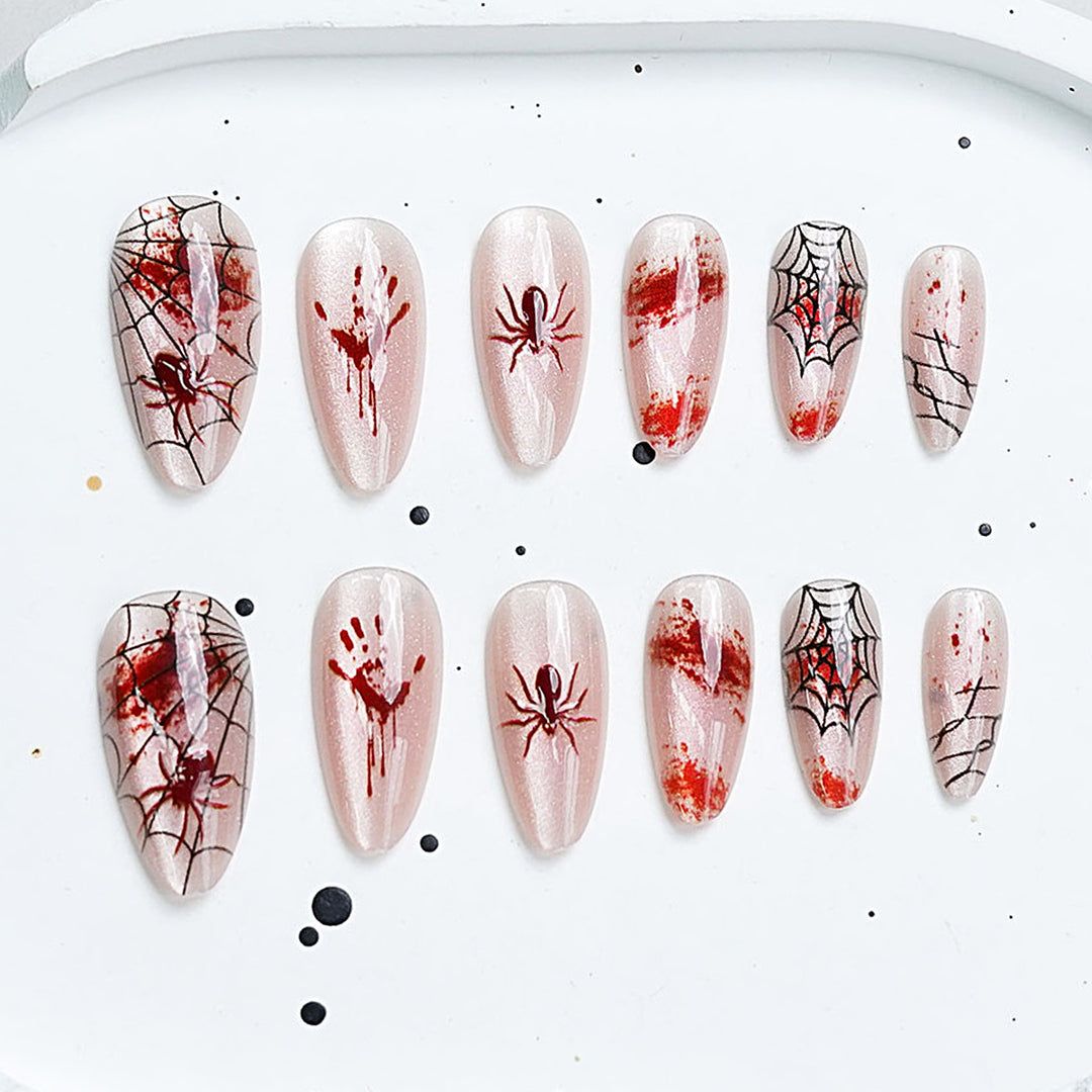 Halloween-Themed Press-On Nail Art Set Stornfield