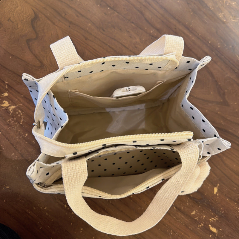 Canvas Shopper with Cute Bunny Applications Stornfield