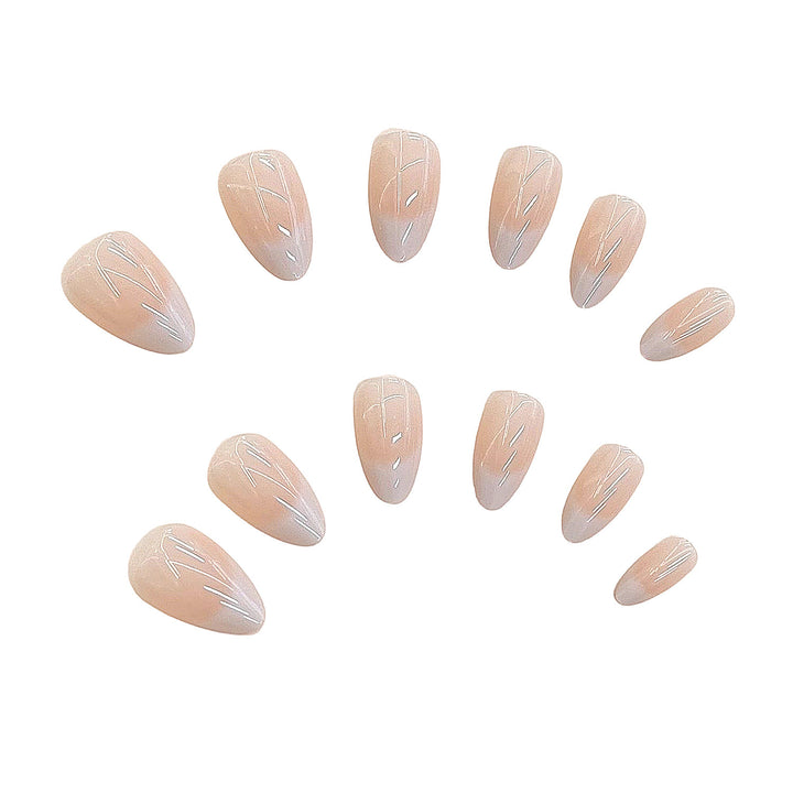 Natural French Tip Press-On Nail Set Stornfield
