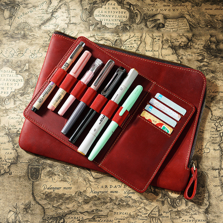 Leather Pen Organizer