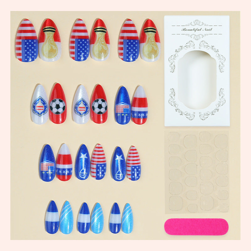 Creative nail art set with sporty and festive motifs Stornfield