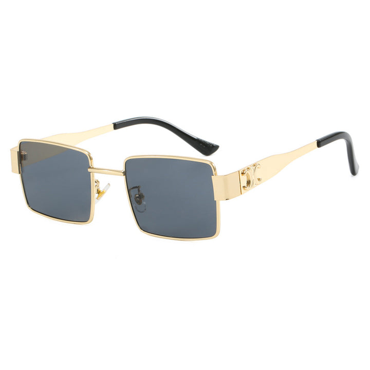 Women's fashionable rectangular sunglasses with high-quality metal frame and polarized lenses Stornfield