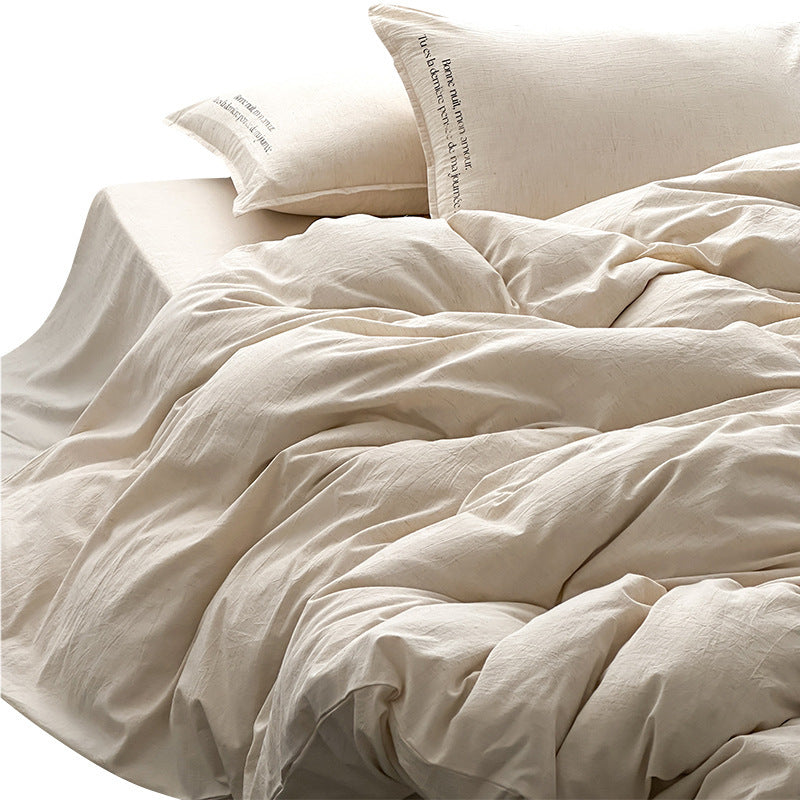 Washed Belgian Linen Duvet Cover Set with Pillowcases