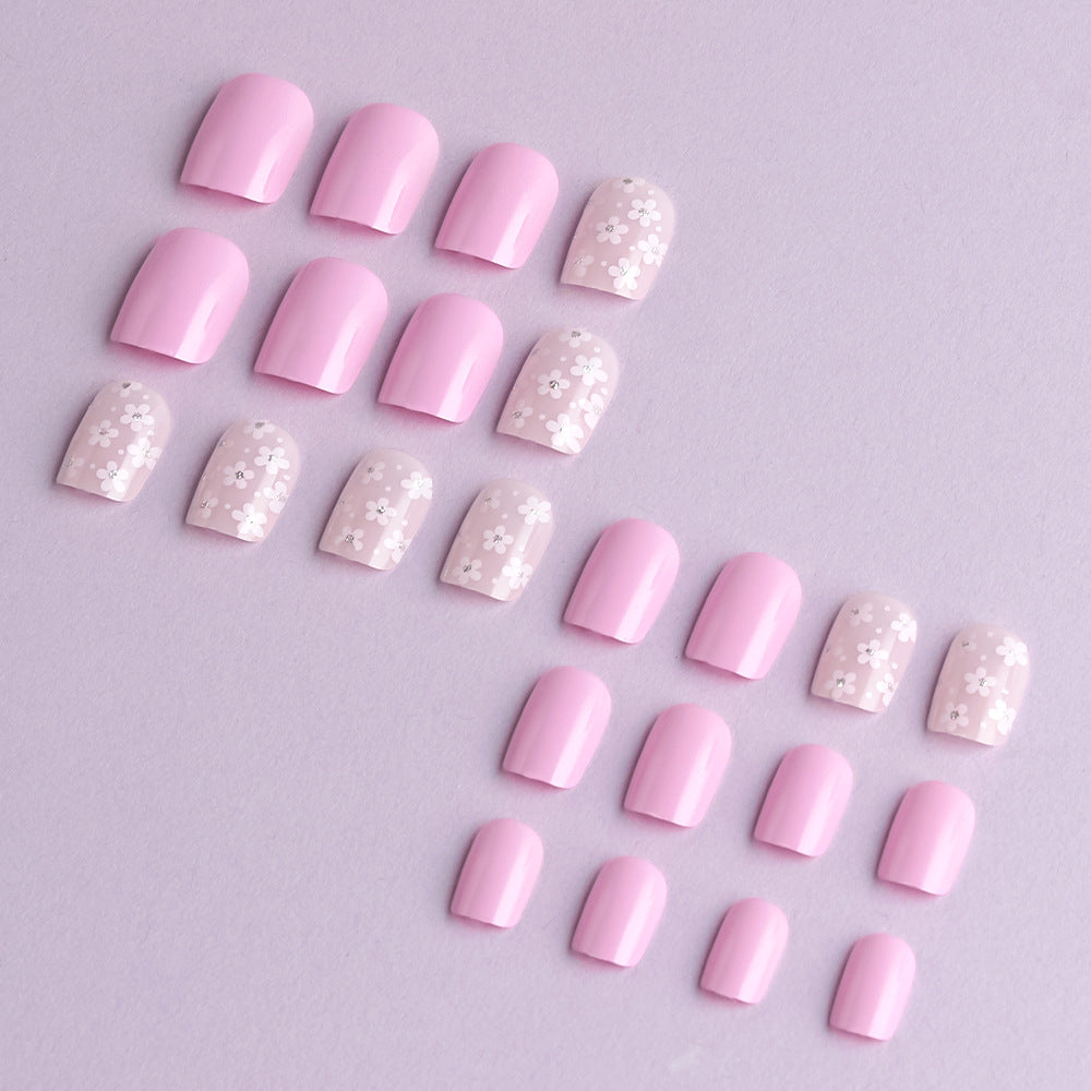 Floral Themed Press-On Nail Art Set Stornfield