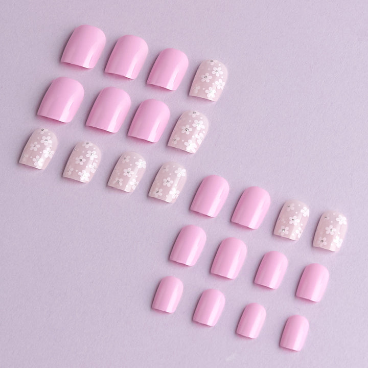 Floral Themed Press-On Nail Art Set Stornfield