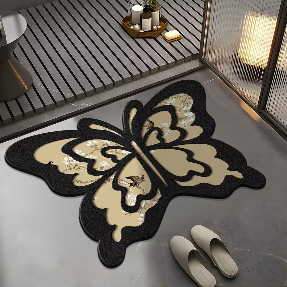 Artistic Butterfly Shaped Area Mat